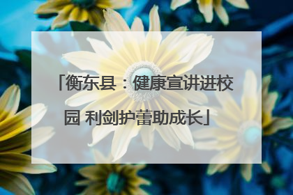 衡东县：健康宣讲进校园 利剑护蕾助成长