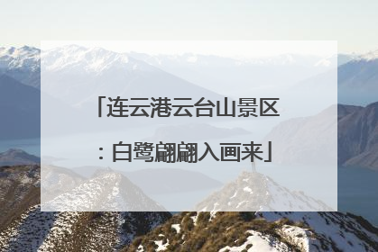 连云港云台山景区：白鹭翩翩入画来