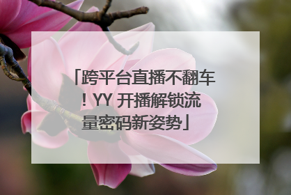 跨平台直播不翻车！YY 开播解锁流量密码新姿势