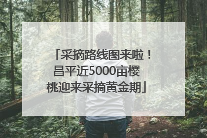 采摘路线图来啦！昌平近5000亩樱桃迎来采摘黄金期