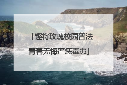 铿将玫瑰校园普法 青春无悔严惩毒患
