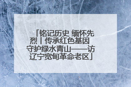 铭记历史 缅怀先烈丨传承红色基因 守护绿水青山——访辽宁宽甸革命老区