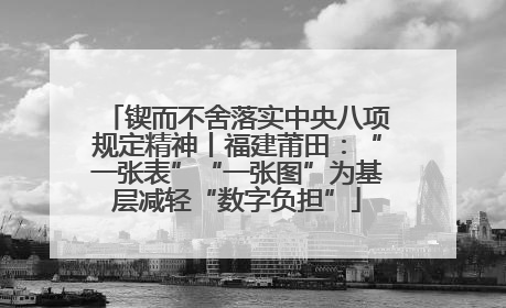 锲而不舍落实中央八项规定精神丨福建莆田：“一张表”“一张图”为基层减轻“数字负担”