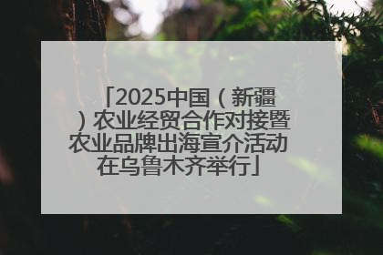 2025中国（新疆）农业经贸合作对接暨农业品牌出海宣介活动在乌鲁木齐举行