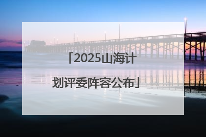 2025山海计划评委阵容公布