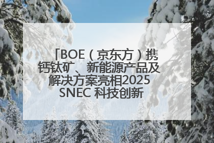 BOE（京东方）携钙钛矿、新能源产品及解决方案亮相2025 SNEC 科技创新赋能行业绿色发展