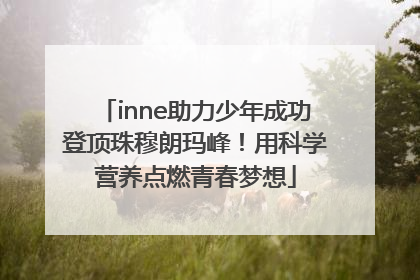 inne助力少年成功登顶珠穆朗玛峰！用科学营养点燃青春梦想